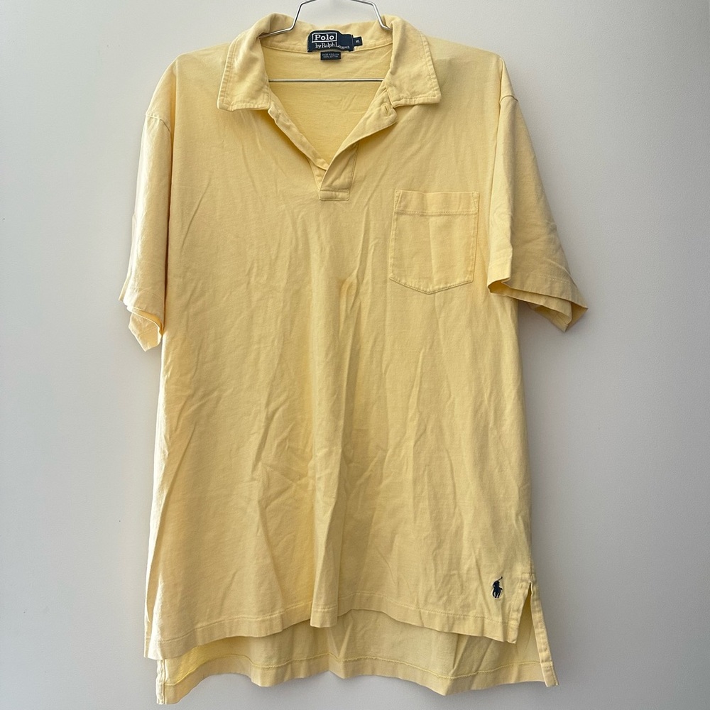 Vintage Polo by Ralph Lauren Men's Yellow Shirt